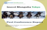 Invest Mongolia Tokyo - frontier-conference.comfrontier-conference.com/tokyo/phocadownload/IMT2017Docs/Post... · I am very pleased to announce that 5th Invest Mongolia Tokyo has
