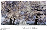 python And Sqlite - Mcgill School Of Computer Sciencemperre12/static/notes/Lecture25.pdf · Python and SQLite COMP 364 - Lecture 25 March 26th, 2012 Mathieu Perreault Cherry blossoms