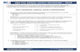 TEST ANSWERS: ANNUAL SAFETY REFRESHER€¦ · TEST ANSWERS: ANNUAL SAFETY REFRESHER 1. ... Both short and long-term exposure to a designated substance can ... Labelling is a key element