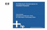 Architecture Governance in Hewlett-Packard - The Open … · Architecture Governance in Hewlett-Packard ... Architecture Management Team “AMT ... impact/strategic direction