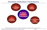 Problem Definition Techniques - Virginia Techpeople.cs.vt.edu/prsardar/slides/L21_ProblemDefinition_FoglerCh4.pdfDepartment of Chemical Engineering, University of Michigan, Ann Arbor