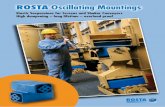 ROSTA Oscillating Mountings · 5 sizes up to dynamic spring value of 320 N/mm ... Linear vibrating screens are preferably mounted on ROSTA oscillating mountings type ... discharge