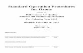 Standard Operation Procedures for Ozone Ozone SOP 2015.pdfStandard Operation Procedures for Ozone . In Use By . Polk County Air Quality . Ambient Air Monitoring Personnel . For Calendar