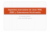 Aspectos avanzados de Java: RMI, JDBC y Extensiones ...laurel.datsi.fi.upm.es/_media/docencia/cursos/java/2012/...Transmisión (invocación de procedimientos remotos) Procesado en