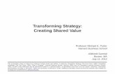 Transforming Strategy: Creating Shared Value Files/20120711 - AllWorld Summit... · ... Competitive Advantage (The Free Press, ... Achieving Superior Performance ... ‒ Creating