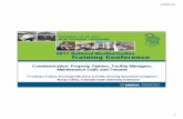 Communication: Property Owners, Facility … 1 Communication: Property Owners, Facility Managers, Maintenance Staff, and Tenants “Creating a Culture of Energy Efficiency at …