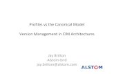 Profiles vs the Canonical Model Version Management in … Documents/CIMug/CIM... · Profiles vs the Canonical Model Version Management in ... – CIM applications need to be able