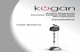 Kogan Bluetooth Karaoke System with Dual Microphones · Karaoke System with Dual Microphones ... Protect the power cord from being walked on or pinched particularly at ... and the