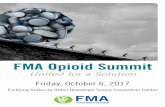 FMA Opioid Summit - Florida Medical Association · FMA Opioid Summit United for a ... Gov. Scott started Columbia Hospital Corporation, ... Rebecca Poston, M.H.L., Program Manager,