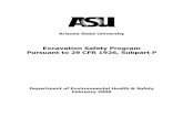 Excavation Safety Program Pursuant to 29 CFR 1926 , Subpart P · Excavation Safety Program Pursuant to 29 CFR 1926, ... followed meets the requirements of §1926 Subpart P as the