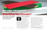 DryFilmThickness Measurements: HowManyAreEnough? · not specifically require the three measurements to be averaged. We assume a single measurement is sufficient for PSPC. • Specified