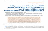 Migrate to IPv6 on 6PE with MPLS-TE: Questions on ... · contains the Source and Destination IPv4 addresses. ... identifying IPv6 interface ... Migrate to IPv6 on 6PE with MPLS-TE: