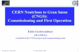 CERN Neutrinos to Gran Sasso (CNGS): Commissioning …proj-cngs.web.cern.ch/proj-cngs/PDF_files/ABsem... · CERN Neutrinos to Gran Sasso (CNGS): Commissioning and First Operation