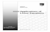 Applications of Linear Equationstlment.nait.ca/.../index_htm.25027/A22-Apps_of_Linear_Equations.pdf · Algebra Module A22 . ... Applications of Linear Equations 5 ... These problems