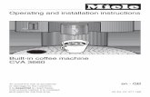 Operating and installation instructions - eirvik.is · Operating and installation instructions Built-in coffee machine ... a On/Off sensor for switching the coffee machine on and