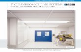 2” CLEANROOM CEILING SYSTEMS - Gordon Inc · 2” CLEANROOM CEILING SYSTEMS HEAVY-DUTY, ... grid members and provide an attachment point for ... Factory Mutual approved