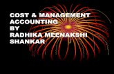 COST & MANAGEMENT ACCOUNTING BY RADHIKA … ·  · 2013-10-19Distinguish between financial and ... A.JOB COSTING B. PROCESS COSTING CONTRACT COSTING BATCH COSTING OPERATING …
