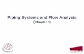 Piping Systems and Flow Analysis - Faculty of Engineering ...vtalimi/Slides - Chapter 3 - 28 May.pdf · • Losses in Piping Systems – Major losses ... bends, T’s, valves, fittings,