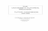 THE UNIVERSITY TUTORIAL PROGRAM TUTOR … lightly. Students who seek your help are experiencing difficulty in a course that may ... University Tutorial Program the 2. the % ...