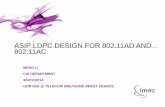 asip Ldpc Design For 802.11ad And 802 - Imt · GDR-ISIS @ TELECOM BRETAGNE BREST FRANCE ... RF AND ANALOG IC AND MODULE DESIGN ... 8 parallel slices Cross-slice