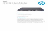 HP 5500 EI Switch Series - CNET Content Solutions · Key features • High expandability for investment protection • Premium security and integrated management • Multilayer reliability