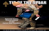 Tip of the Spear - DefenseReady · Tip of the Spear 2 Air Force Tech. Sgt ... USASOC Taking a leap of blind faith ... USSOCOM’s SOF2020 Vision and his top priority to maximize readiness.