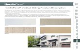 HardiePanel Vertical Siding Product Description - James Hardie · HardiePanel® Vertical Siding Product ... for cutting with a chalk line. ... James Hardie makes no representation