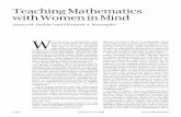 Teaching Mathematics with Women in Mind - American ... · Teaching Mathematics with Women in Mind ... mathematics they will need to know to be success - ... undergraduate mathematics