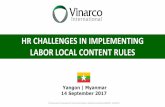 HR CHALLENGES IN IMPLEMENTING LABOR … CHALLENGES IN IMPLEMENTING LABOR LOCAL CONTENT RULES This document is the property of Vinarco International - edited by Jean-Martial CARPENA
