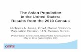 The Asian Population in the United States: Results … Asian Population in the United States: Results from the 2010 Census Nicholas A. Jones, Chief, Racial Statistics Population Division,