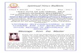 INSTITUTE OF UNIVERSAL SELF …iuscm.com/Newsletter/Spiritual News Bulletin - 2017_05.pdfPage 1 of 20 Issue #:00126 Vol: 12 May - 2017 INSTITUTE OF UNIVERSAL SELF CONSCIOUSNESS MOVEMENT