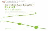 Cambridge English First - Egzaminy Cambridge Warszawa · First Certificate in English (FCE) ... • a comprehensive Cambridge English: First for Schools Handbook ... Cambridge Assessment
