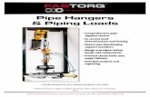 Pipe Hangers & Piping Loads - Fastorq · Pipe Hangers & Piping Loads ... 2. Weighing of all pipe supports along a complete steam line provides accurate input ... the engineering design