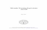 Miranda Warning Equivalents Abroad - Federation of ... Warning Equivalents Abroad May 2016 The Law Library of Congress, Global Legal Research Center (202) 707-6462 (phone) • (866)