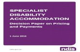 Specialist Disability Accomodation Decision Paper on … · Web viewSpecialist Disability Accommodation (SDA) refers to accommodation for participants who require specialist housing