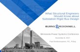 What Structural Engineers Should Know about … Structural Engineers Should Know about Substation Rigid Bus Design. Minnesota Power Systems Conference. ... CIGRE 214, and IEC 60865.