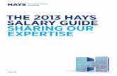 THE 2013 HAYS SALARY GUIDE SHARING OUR … Poland/CEE Welcome to the 2013 Hays Poland Market Overview ... Search, Recruitment Process Outsourcing (RPO) and Employer Branding Solutions.