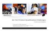 3D TSV Product Qualification Challenges - SEMATECH TSV Product Qualification Challenges Product Level Reliability ... range, cycles), Shock, Vibration, ... – KGD and pre-stack testing