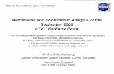 Astrometric and Photometric Analysis of the … Aeronautics and Space Administration Astrometric and Photometric Analysis of the September 2008 ATV-1 Re-Entry Event M.K. Mulrooney