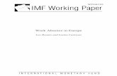 Work Absence in Europe - IMF · Work Absence in Europe ... Notes: AU= Australia; BE=Belgium; CA=Canada; ... Industrial Relations Observatory. Figure 2. Sickness Absence, ...