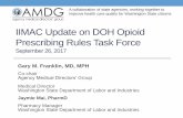 IIMAC Update on DOH Opioid Prescribing Rules Task Force€¦ ·  · 2017-10-26IIMAC Update on DOH Opioid Prescribing Rules Task Force September 26, ... •Focus on preventing the