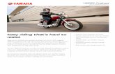 Easy riding that's hard to - YAMAHA SIBEG€¦ ·  · 2016-12-01YBR125 Custom Easy riding that's hard to resist Take some chilled-out custom styling and mix it with rugged YBR125