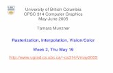 University of British Columbia CPSC 314 Computer Graphics …tmm/courses/314/Vmay2005/sli… ·  · 2005-05-19University of British Columbia CPSC 314 Computer Graphics May-June 2005