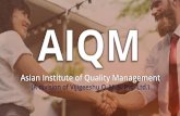 Asian Institute of Quality Management - Six Sigma Green ... · SANJAY DUMBRE Tata Capital Housing Finance Ltd. “It's been a great time with Mr. G.K.K. Singh & AIQM. I was a Dabbawalla