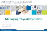 Managing Thyroid Function - Eva Cwynar Thyroid Function Eva Cwynar, MD September 2012 Eva Cwynar, MD 2 Eva Cwynar, M.D., is a practicing Endocrinologist, Metabolic Medicine Specialist,