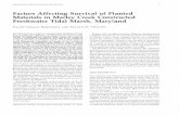 Factors Affecting Survival of Planted Materials in Marley …onlinepubs.trb.org/Onlinepubs/trr/1989/1224/1224-001.pdf · Materials in Marley Creek Constructed Freshwater Tidal Marsh,