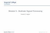 Module 5 - Multirate Signal Processing - Imperial … Applications of multirate signal processing Fundamentals decimation interpolation Resampling by rational fractions Multirate identities
