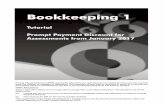 Bookkeeping 1 - osbornebooksshop.co.uk · Bookkeeping 1 Tutorial Prompt Payment Discount for Assessments from January 2017 Prompt Payment Discount (PPD), previously referred to as