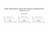 EE442 Lecture 8 - Sonoma State University With few exceptions, Phase Modulation (PM) is used primarily in digital communication Amplitude, Frequency and Phase Modulation