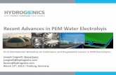 Recent Advances in PEM Water Electrolsyis - SINTEF International Workshop on Endurance and Degradation Issues in PEM ... Our MW scale PEMWE is entering a phase where ... Current Modulation